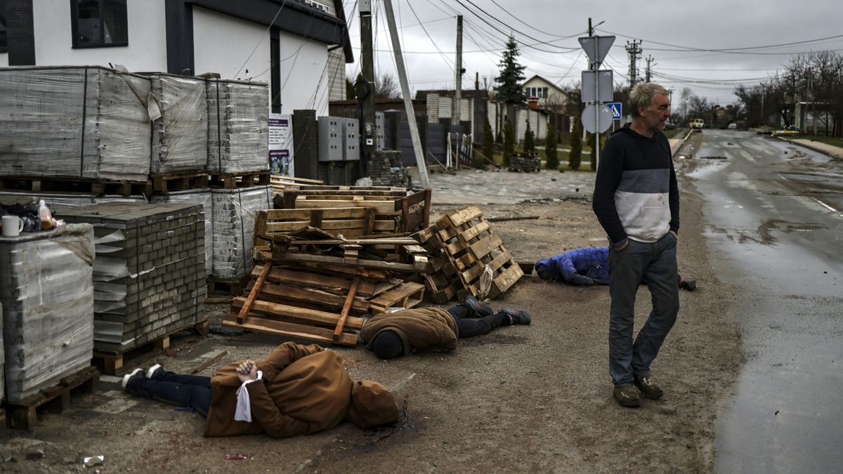 Imágenes que dio a conocer Ucrania de los ataques rusos.