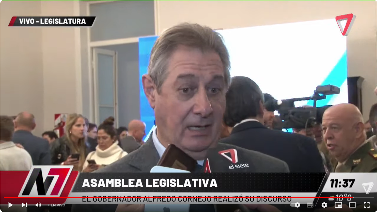 Omar Félix en declaraciones a Canal 7. Omar Félix en declaraciones a Canal 7.