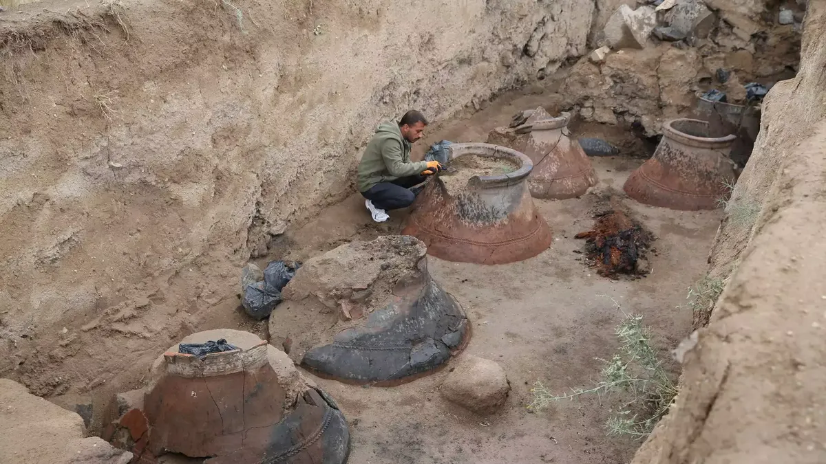 La excavación se realizó en Turquía.