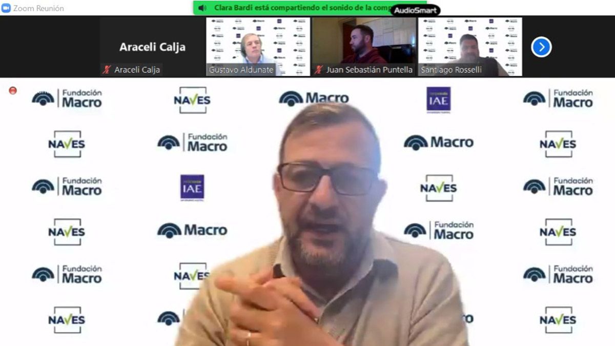Fernando Tabora, Gerente División Sudoeste del Banco Macro durante su participación por Zoom.