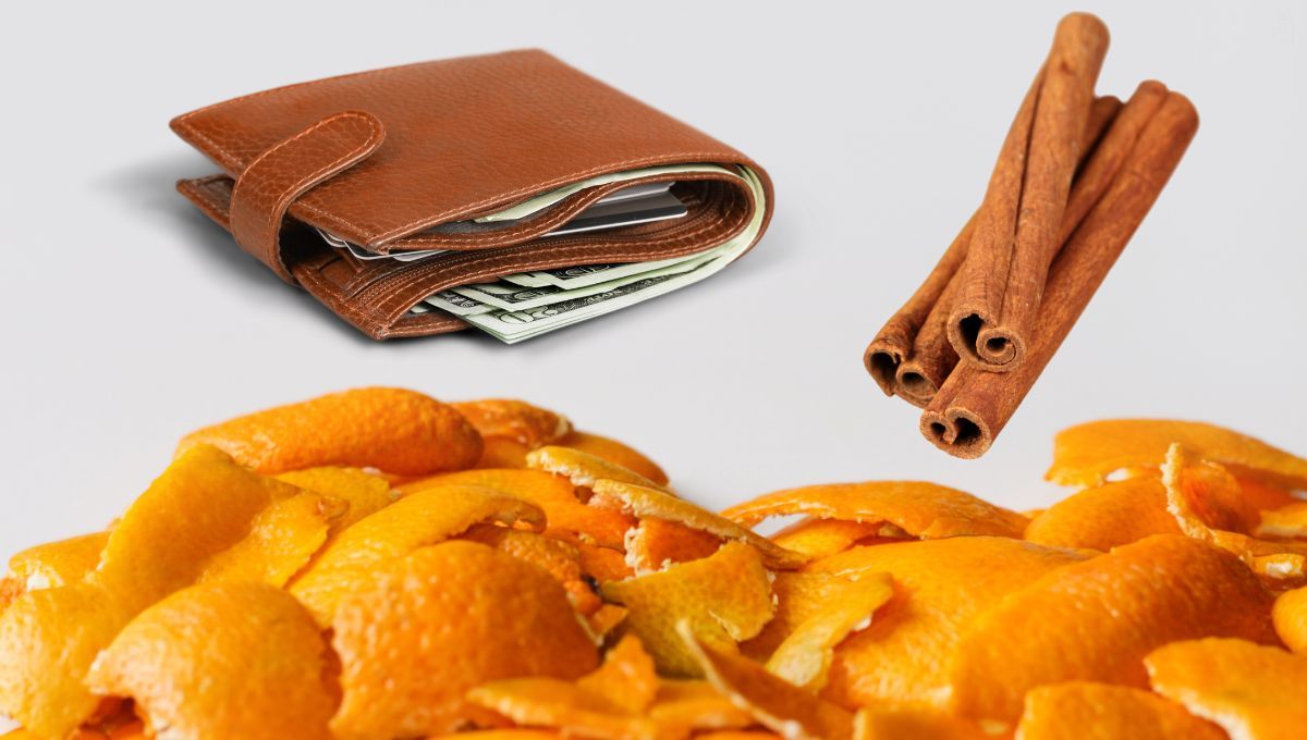 Por qué debes colocar una cáscara de naranja y canela en tu billetera