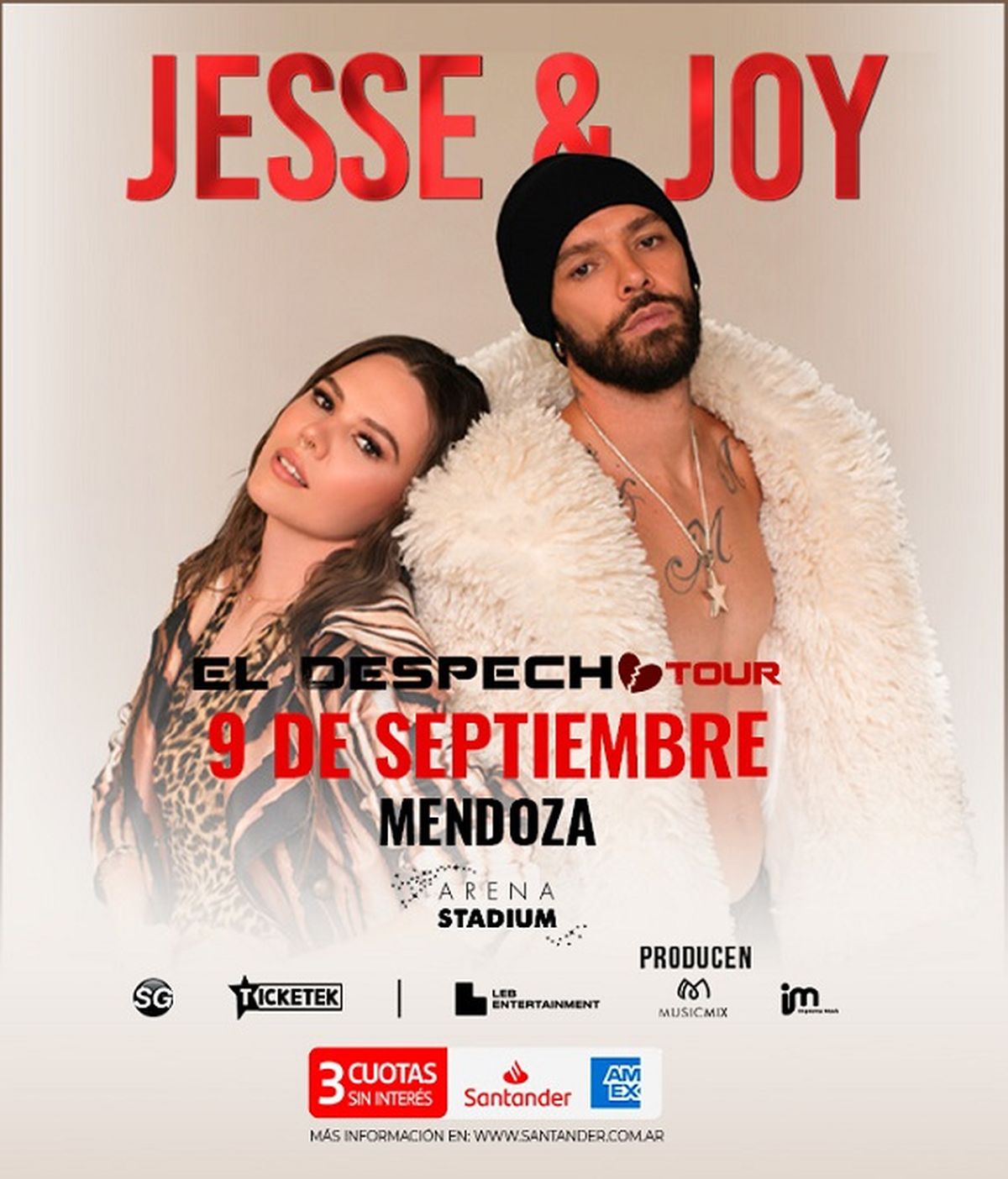 Jesse & Joy: este martes en el Arena Maipú Stadium. Jesse & Joy: este martes en el Arena Maipú Stadium.