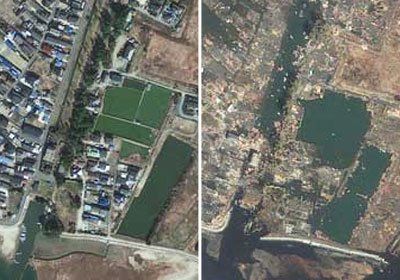 Antes y después del tsunami