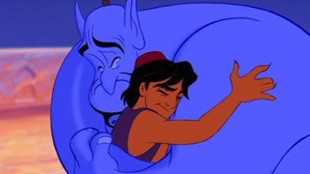 Imágenes nunca antes vistas de Robin Williams en Aladino