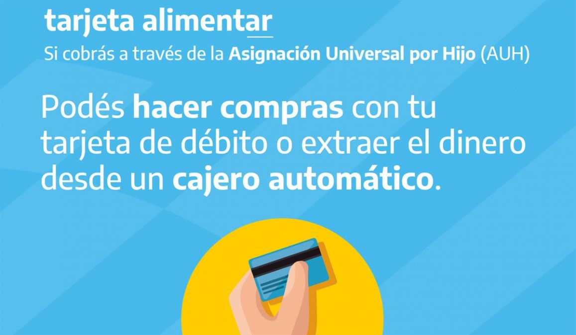 Cuándo se carga la Tarjeta Alimentaria a AUH en diciembre