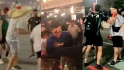 Varias peleas protagonizaron hinchas de la Selección argentina y méxico, en el Mundial Qatar 2022.