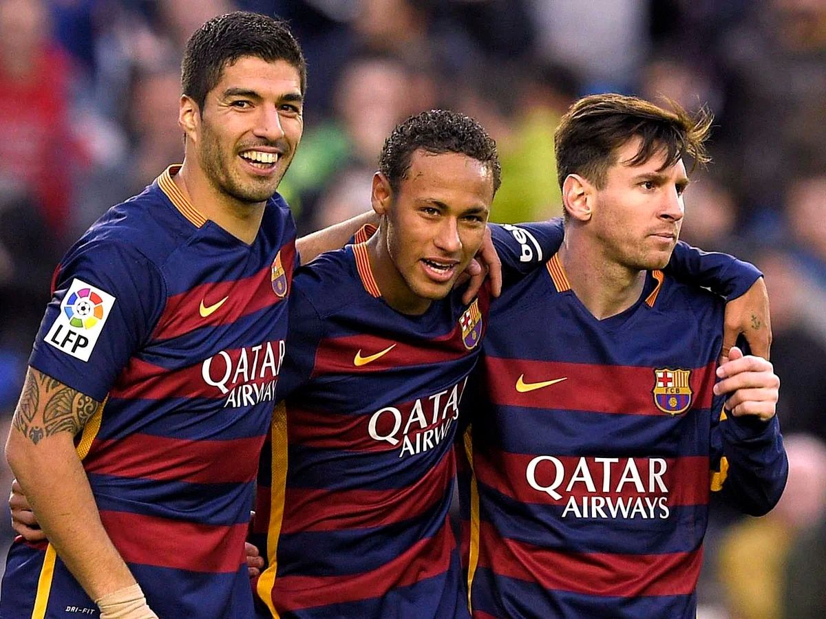 Messi, Su&aacute;rez y Neymar jugaron juntos en el FC Barcelona entre las temporadas 2014 y 2017.&nbsp;