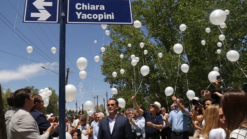 Una calle de Chacras llevará el nombre de la hija del empresario Adrián Yacopini