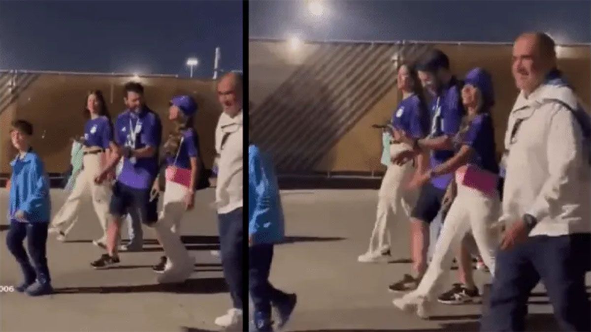 Antonela Roccuzzo imitó a Leo Messi.