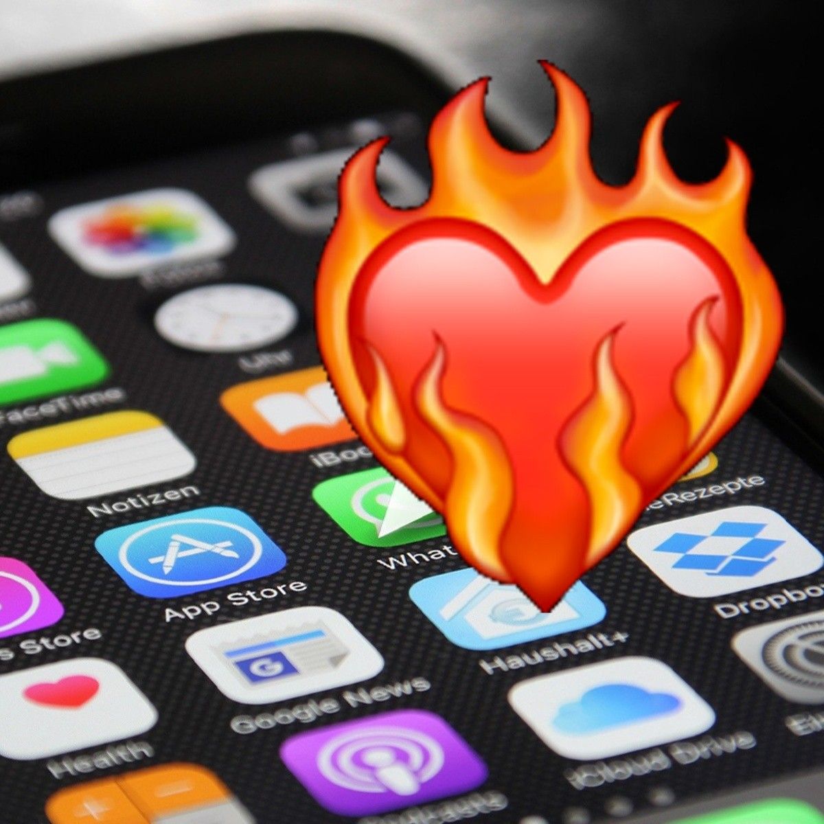 Emoji en llamas. WhatsApp cuenta con el corazón en llamas, un emoji muy utilizado. 
