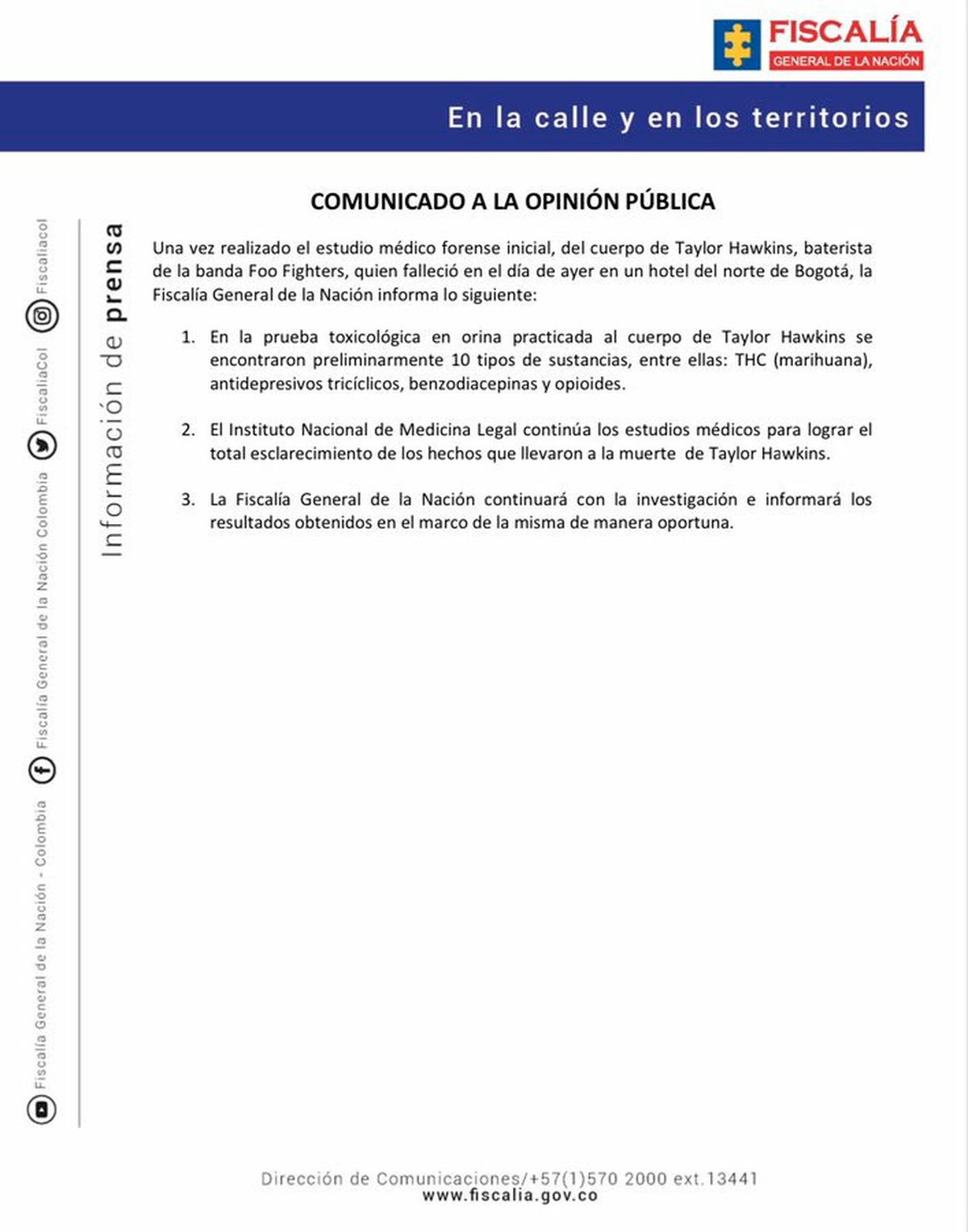 Taylor Hawkins habría muerto por sobredosis