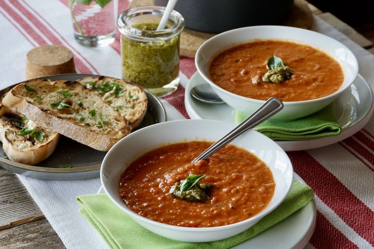 Esta deliciosa sopa se puede preparar en la freidora de aire.