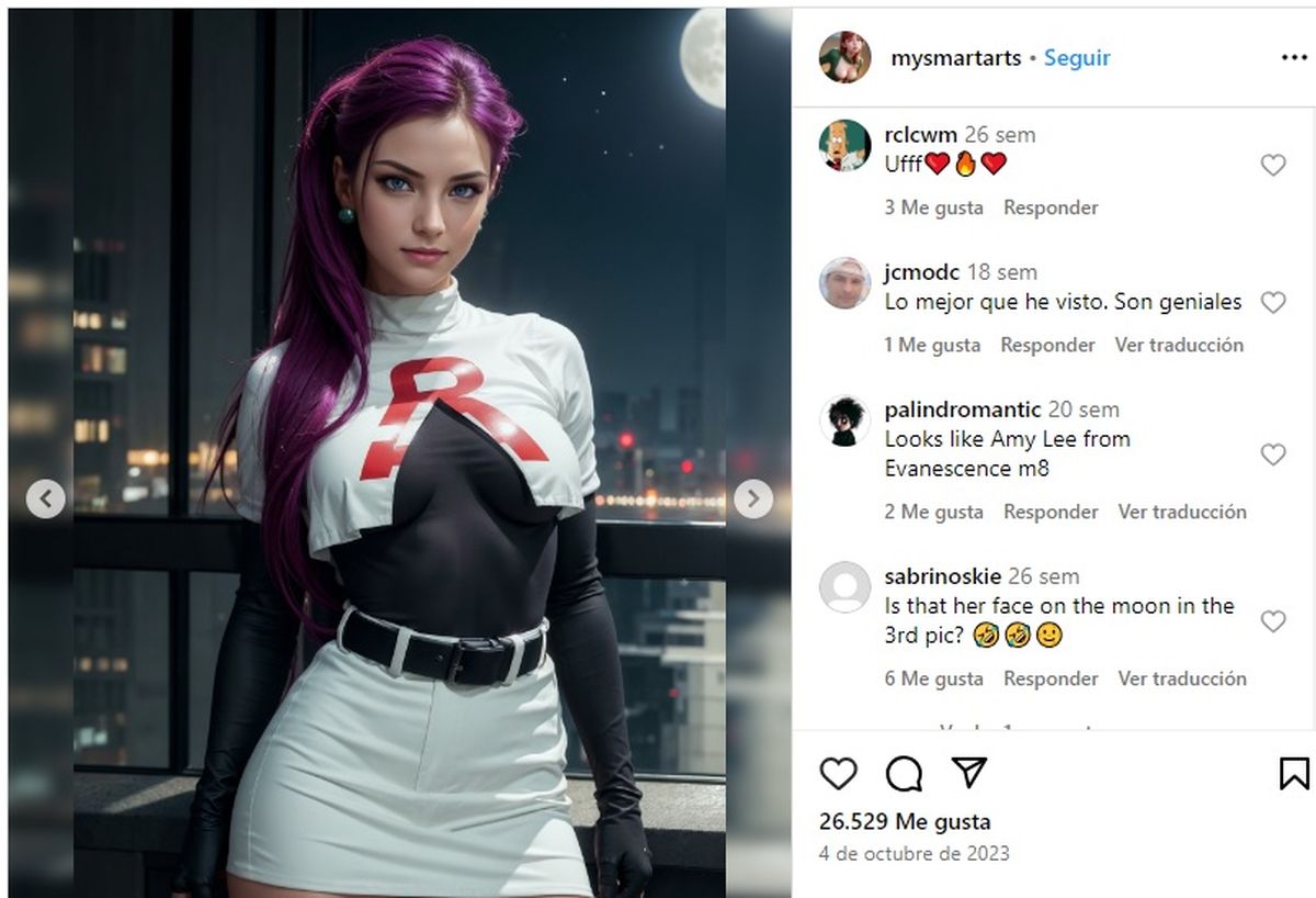 Los comentarios alabaron las imágenes generadas por la inteligencia artificial.