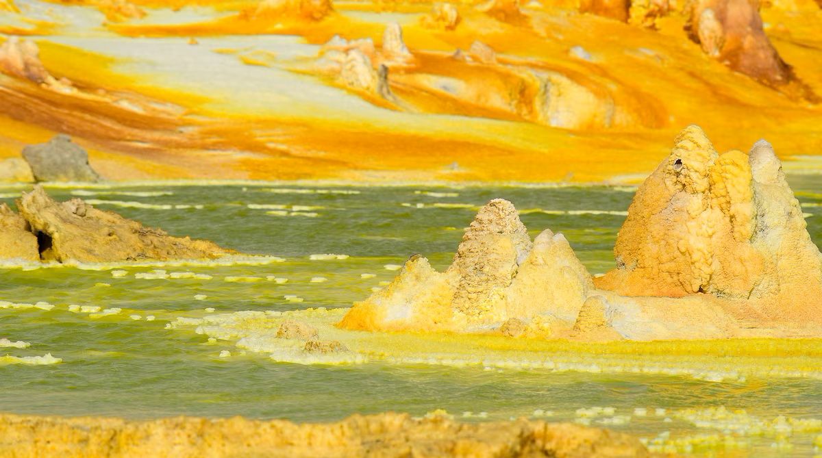 La Depresión de Danakil es una región única en la Tierra. La Depresión de Danakil es una región única en la Tierra.