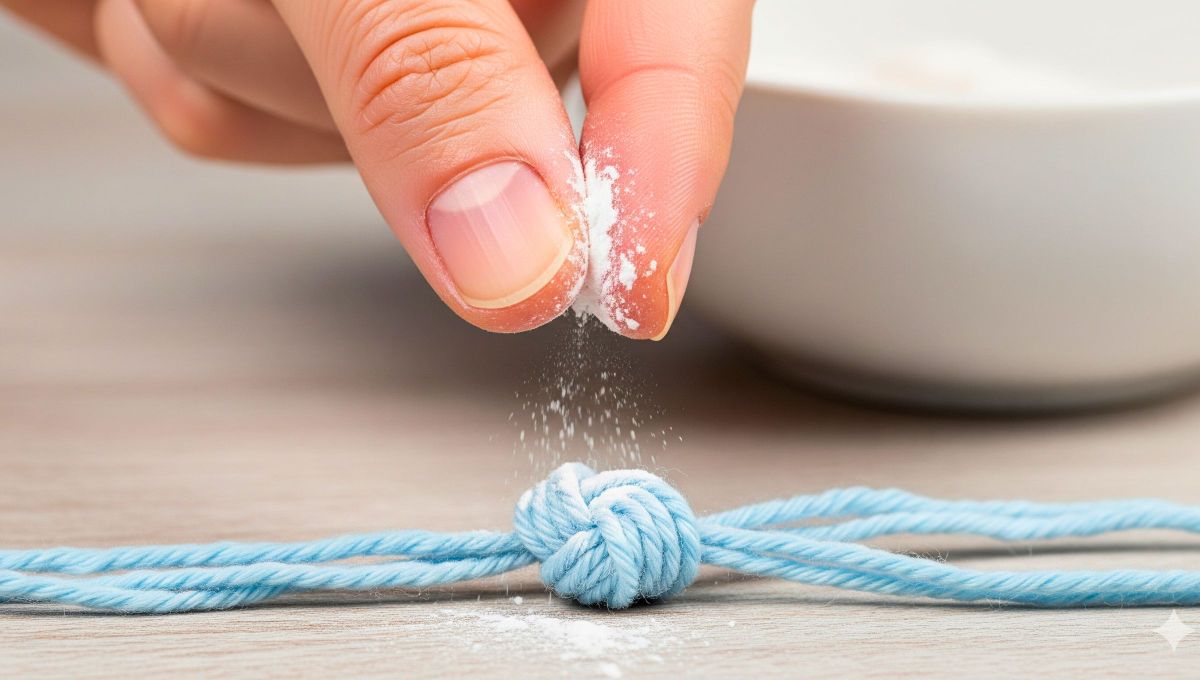 Cómo quitar nudos imposibles de desatar con maicena: el truco casero que no falla
