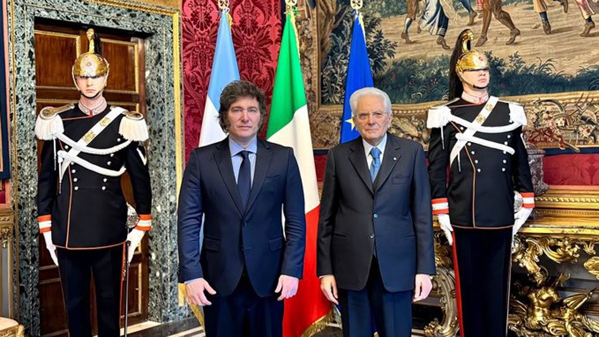 Javier Milei con el presiente de Italia Sergio Mattarella. Javier Milei con el presiente de Italia Sergio Mattarella.