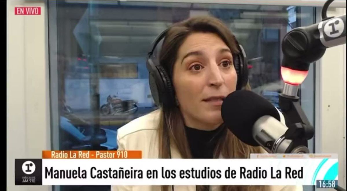 Manuela Castañeira propuso un salario mínimo de 500 mil pesos para los trabajadores (Foto: captura Radio La Red). Manuela Castañeira propuso un salario mínimo de 500 mil pesos para los trabajadores (Foto: captura Radio La Red).