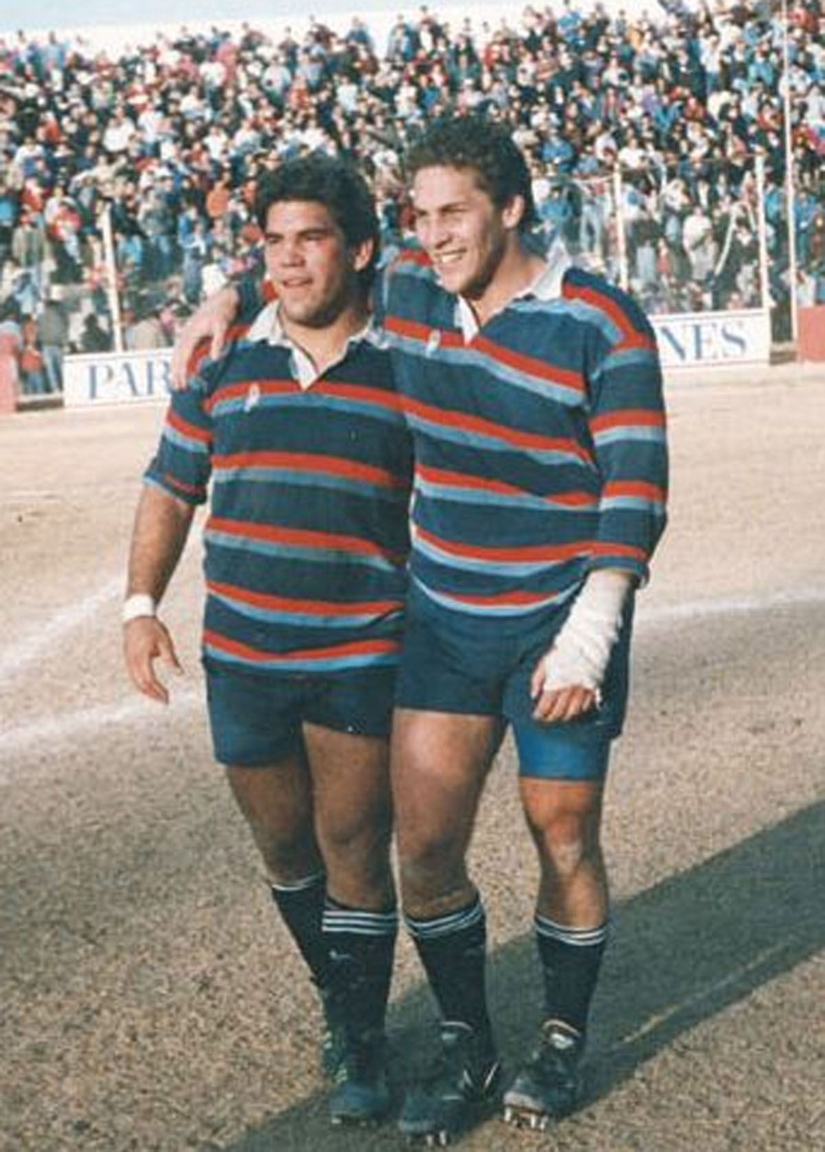 Los hermanos Grau en el triunfo de Mendoza ante Francia de 1992.