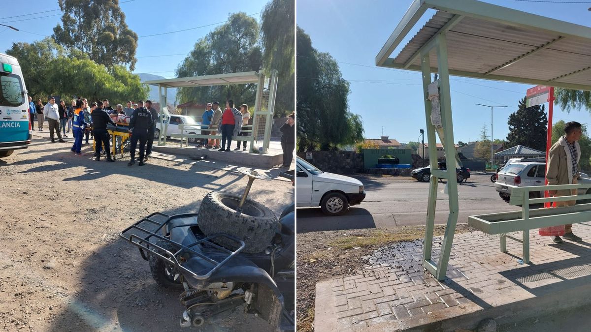 El impresionante accidente en la Avenida Champagnat, en Las Heras, ocurrió ante la vista de varias personas que auxiliaron a las víctimas.