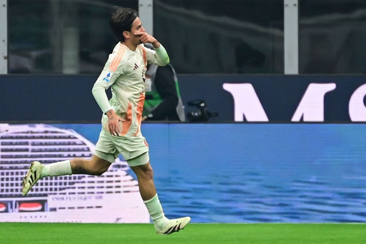 Paulo Dybala hizo el gol de la Roma ante Milan en la Serie A. Paulo Dybala hizo el gol de la Roma ante Milan en la Serie A.