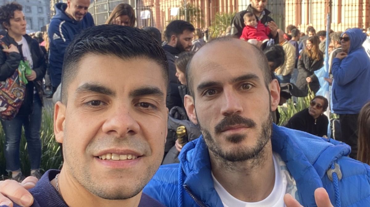 El mendocino Emmanuel Sánchez (Frente Renovador) junto a Octavio Galimberti.