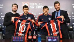 Los hermanos Romero fueron presentados en San Lorenzo
