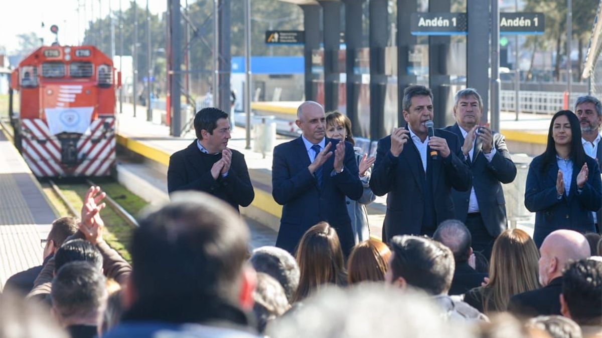 El presidente de la Cámara de Diputados, Sergio Massa, durante el acto.