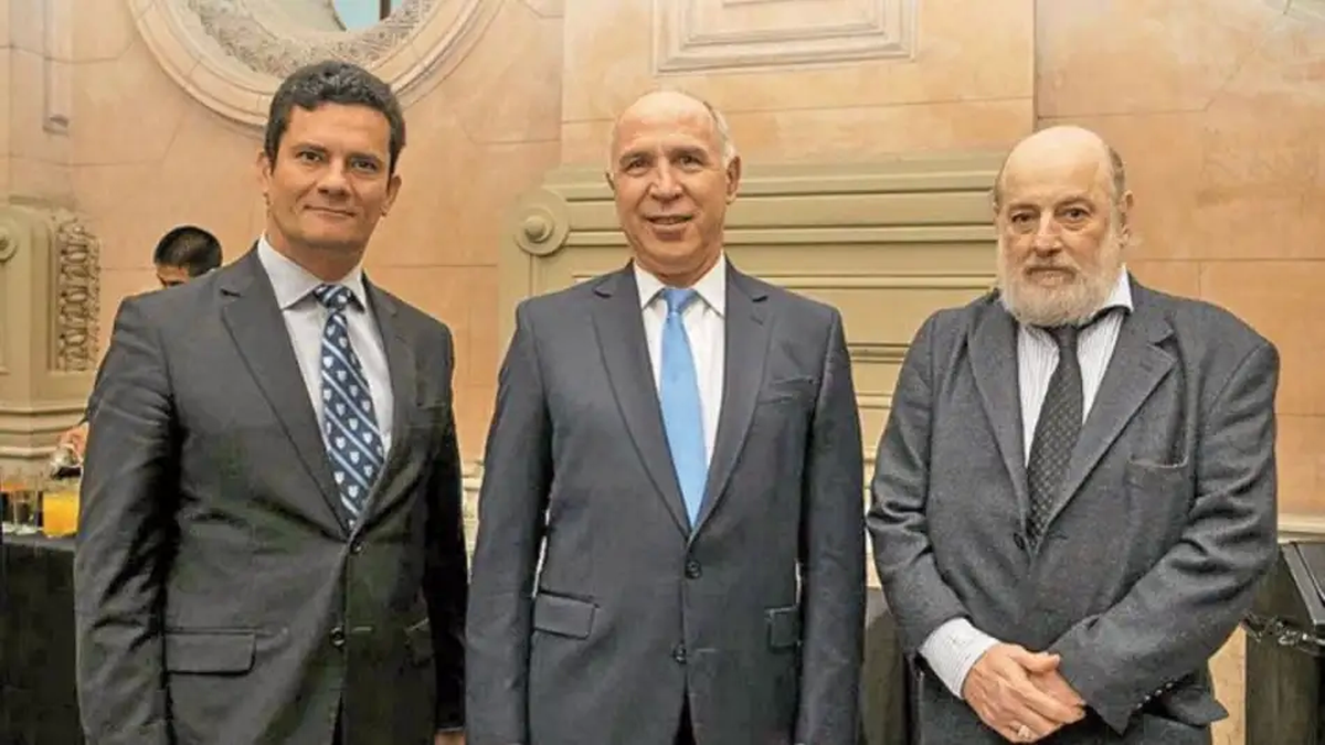 La foto de la discordia: Sergio Moro, Lorenzetti y Bonadio.