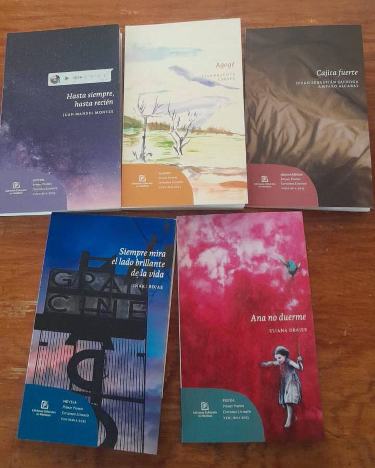 Después de su retrasada publicación, los 5 libros premiados en el Certamen Vendimia 2023 serán lanzados en la Feria del Libro de Mendoza.