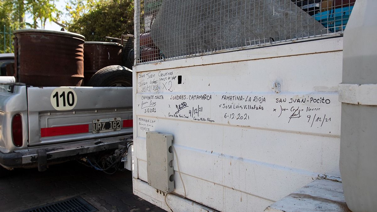 Firmas y referencias de los lugares por los que pasó el 