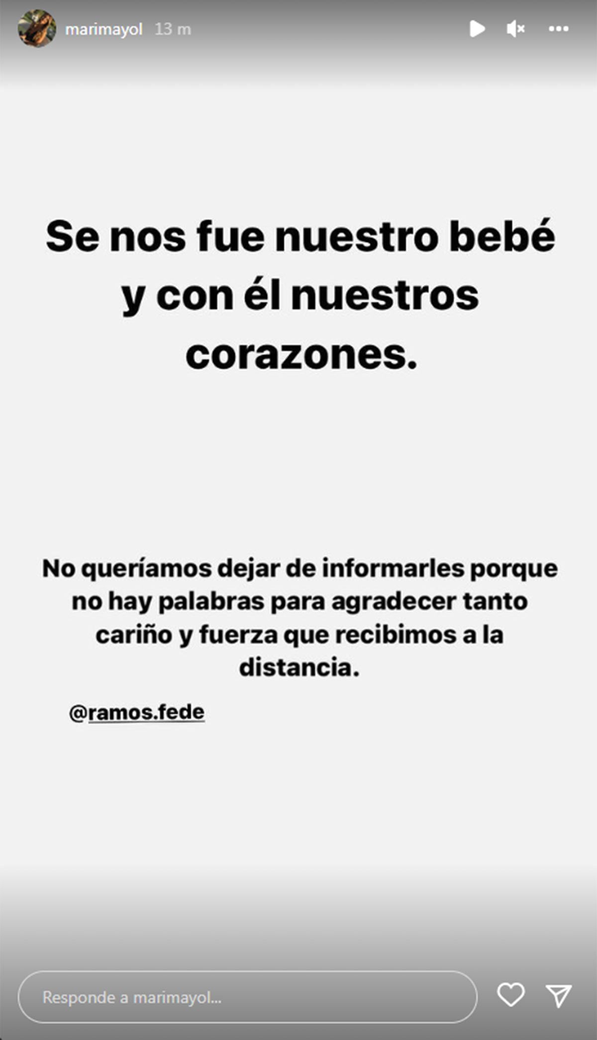 El triste anuncio de la muerte del bebé que hizo su madre en las redes sociales.