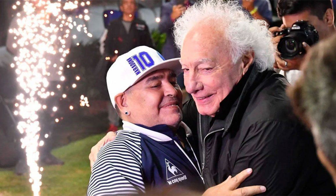 Guillermo Coppola y Diego Maradona, uno de sus últimos encuentros.