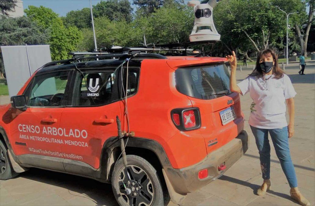 Como la camioneta del Street View de Google. Un vehículo equipado con tecnología LIDAR y una cámara realizará un mapeo móvil de 360º del arbolado público de la ciudad de Mendoza.