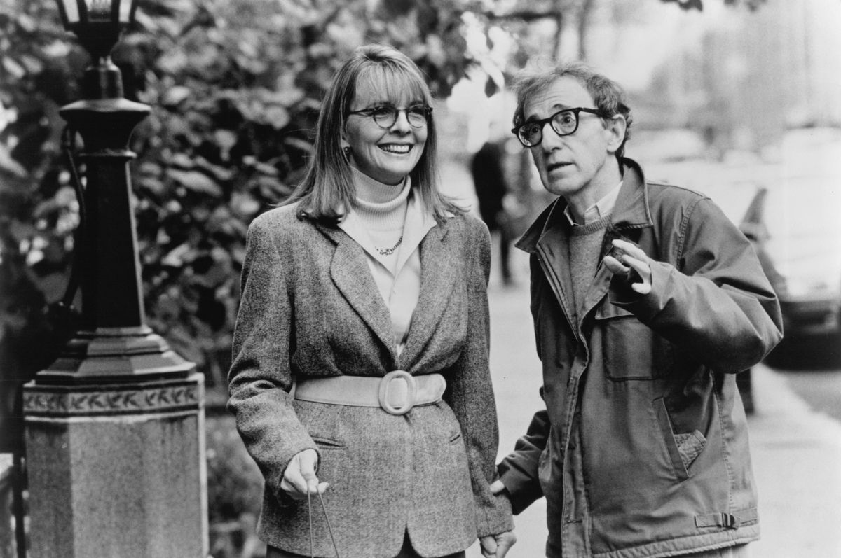Diane Keaton junto a su ex pareja, el director y actor Woody Allen. 