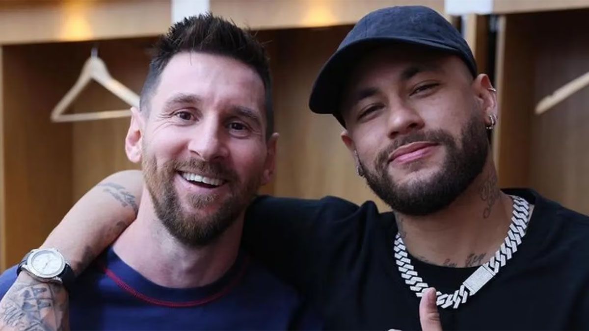 Lionel Messi y su amigo Neymar.