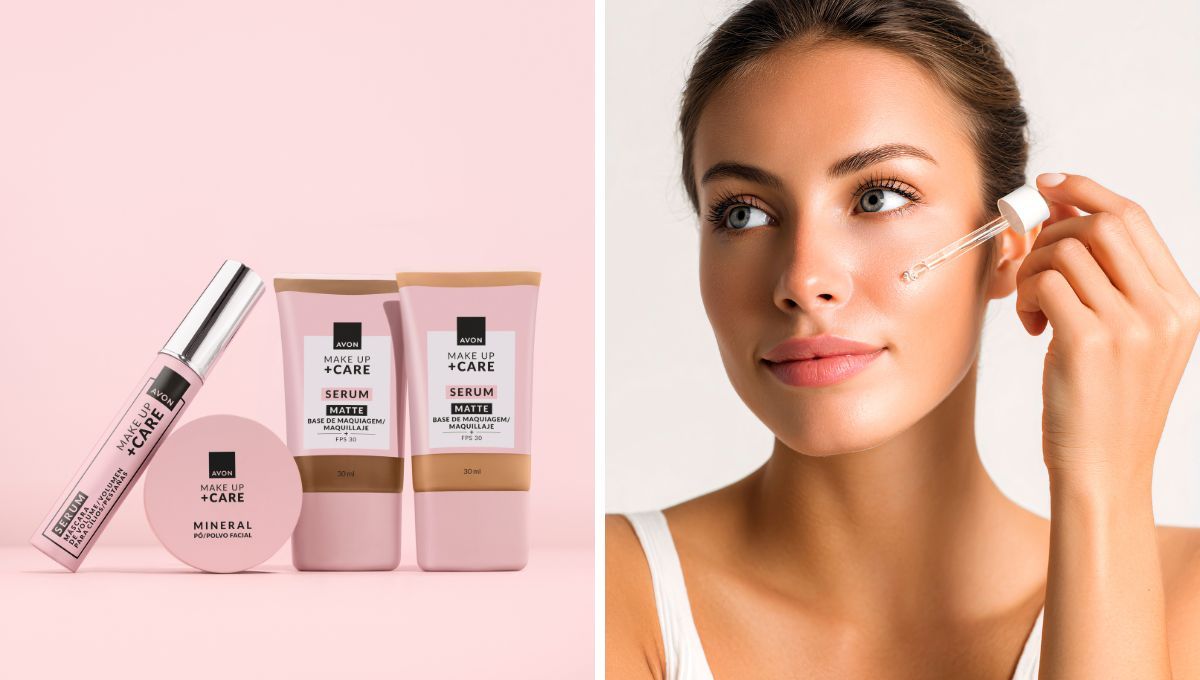 Avon cuenta con una línea de maquillaje que cuida e hidrata la piel. 