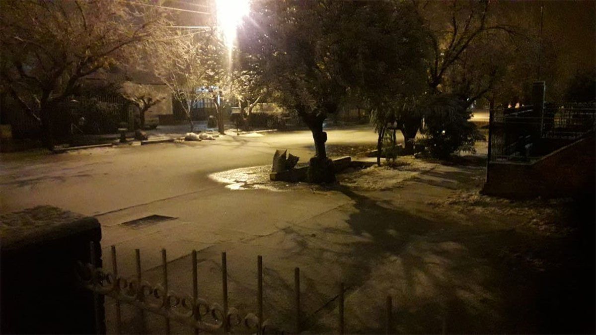 La Paz es otro de los departamentos de Mendoza donde hubo nevadas.