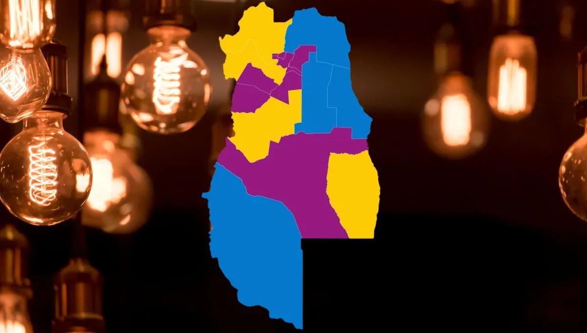 CORTES DE LUZ EN LA PROVINCIA. FUENTE: EDEMSA CORTES DE LUZ EN LA PROVINCIA. FUENTE: EDEMSA