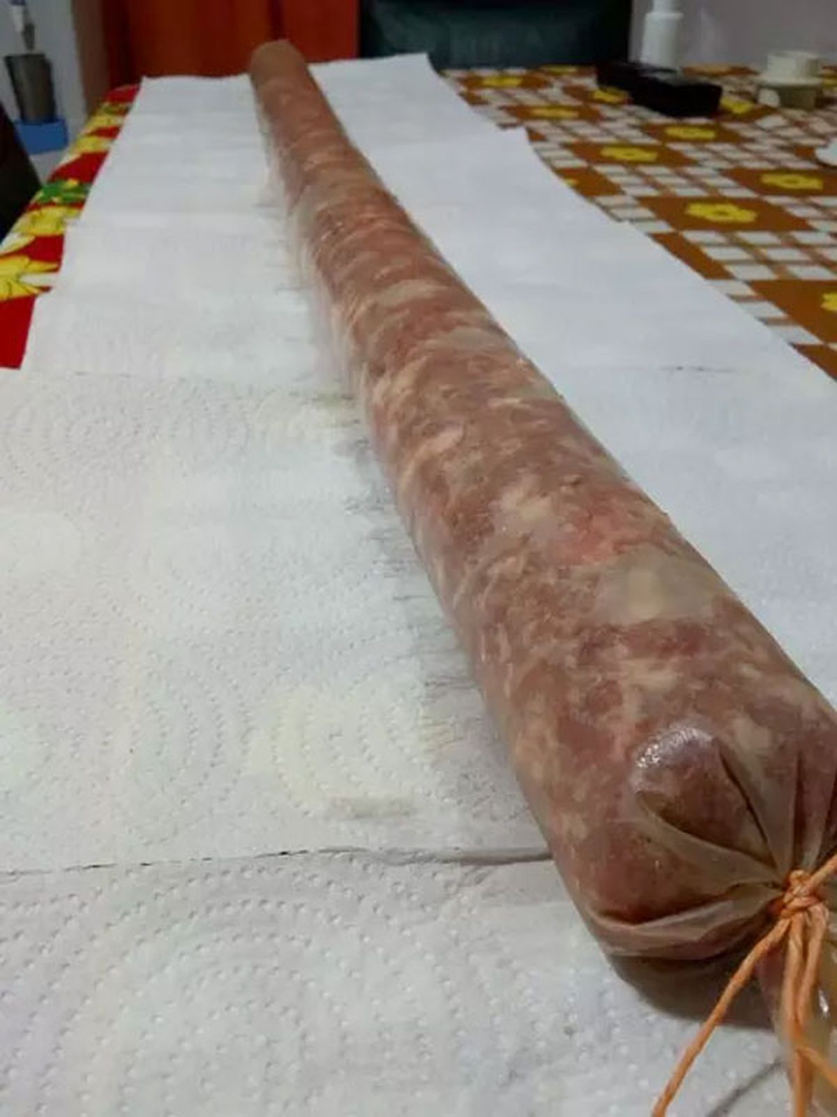 Receta de salamín casero de 1 metro de largo