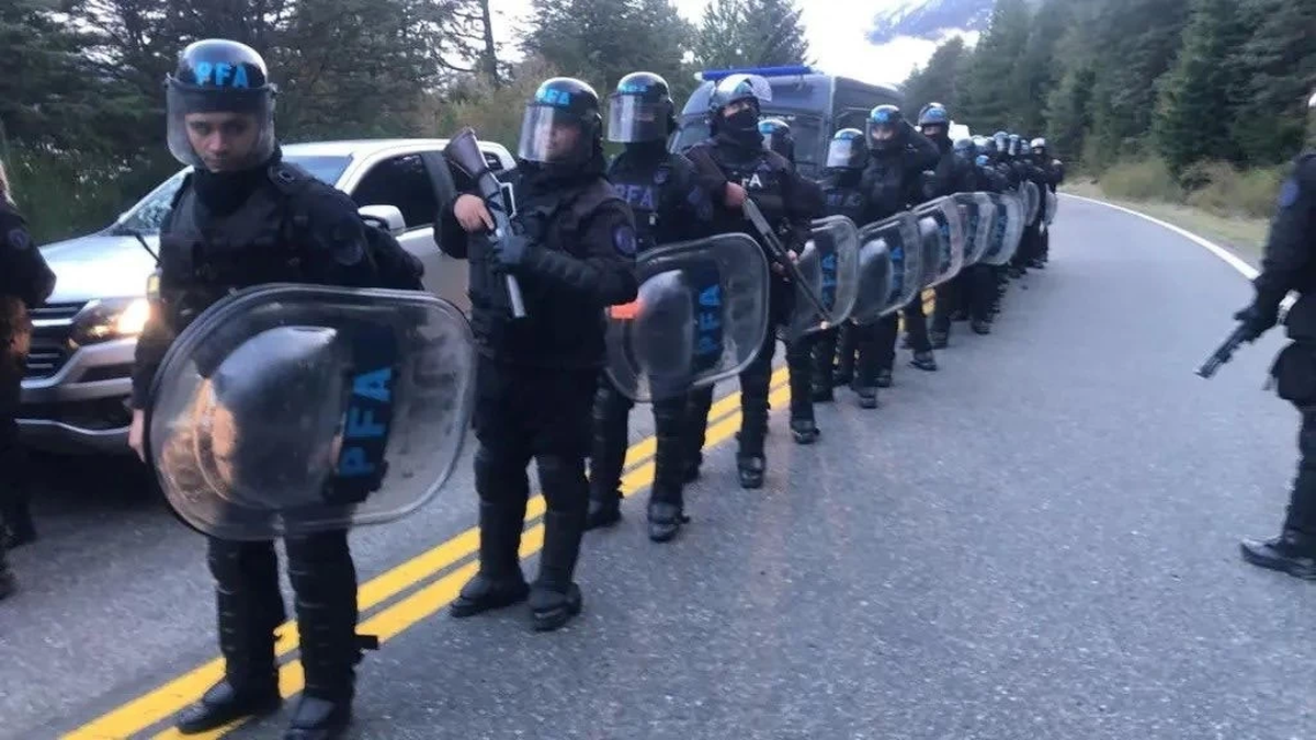 Nuevo operativo de desalojo por los ataques mapuches en Villa Mascardi (Foto: NA).