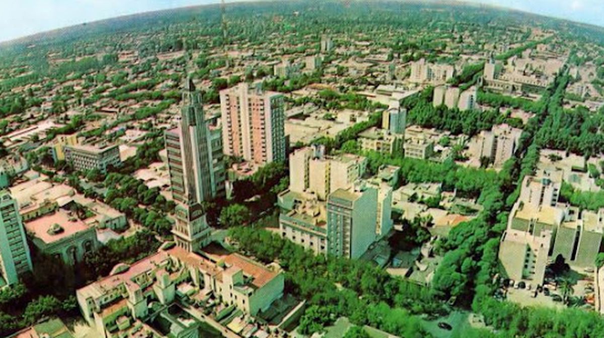 Mendoza desde el aire, 1970.