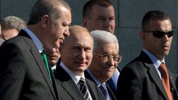 Los presidentes Putin, Abás y Erdogan inauguraron una mezquita en Moscú