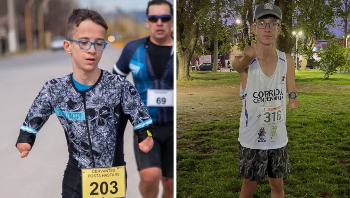 Nació con focomelia bilateral y es campeón en atletismo