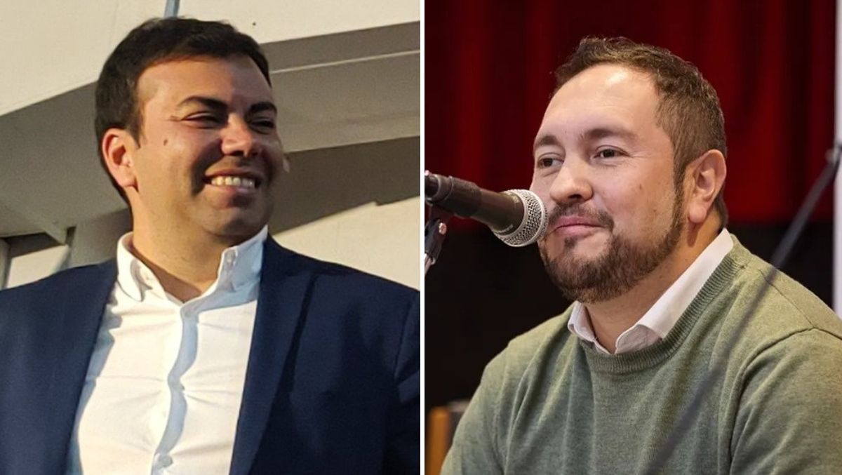 Francisco Lo Presti (izquierda) y Martín Bustos, los respectivos candidatos de Cambia Mendoza y La Unión Mendocina. Francisco Lo Presti (izquierda) y Martín Bustos, los respectivos candidatos de Cambia Mendoza y La Unión Mendocina.