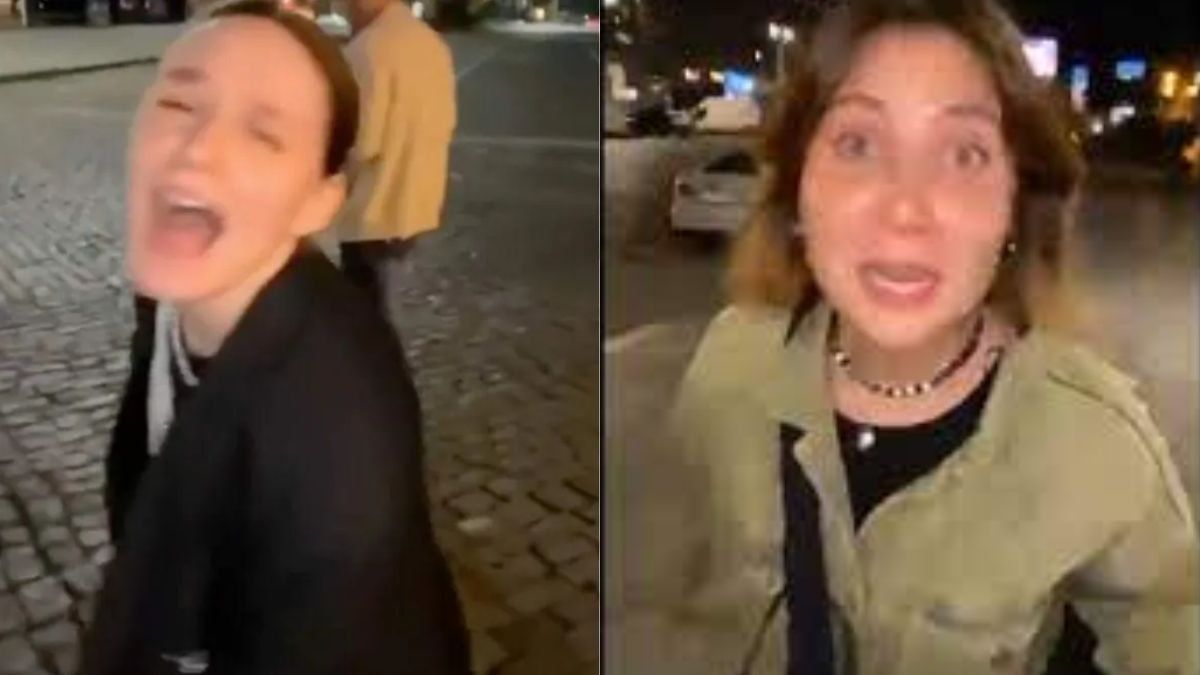 El accidente de la tiktoker quedó registrado en video.