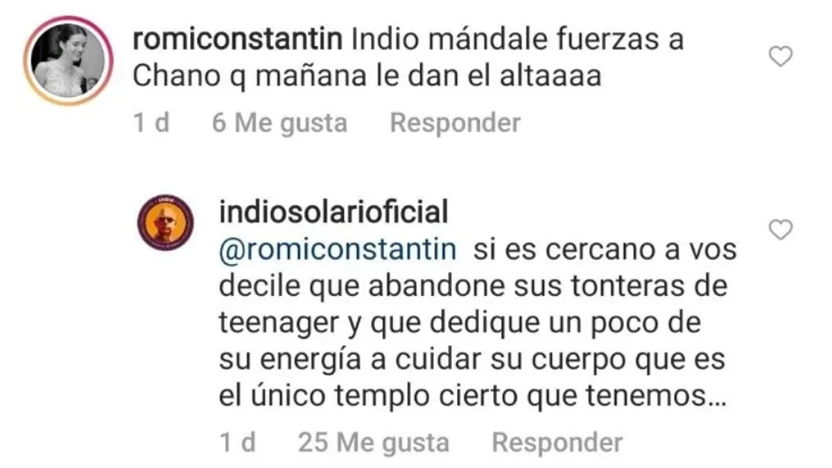 El Indio Solari le mandó un mensaje a Chano y se viralizó