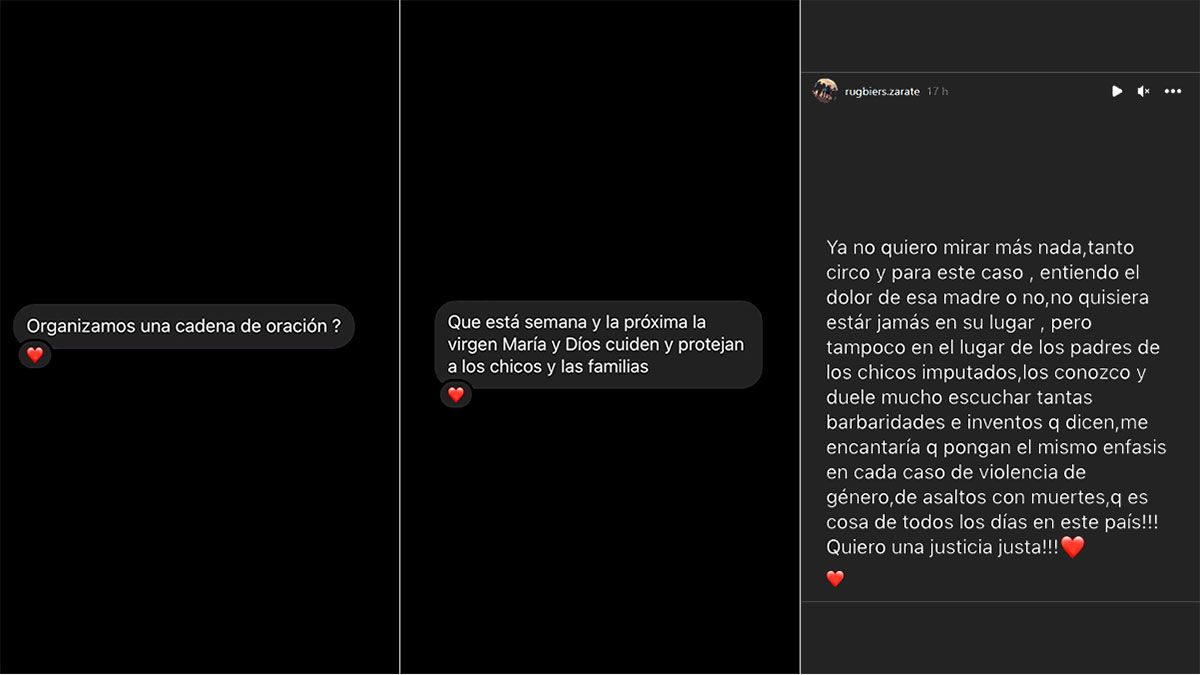 Algunos de los estados que subían los acusados desde la cárcel.