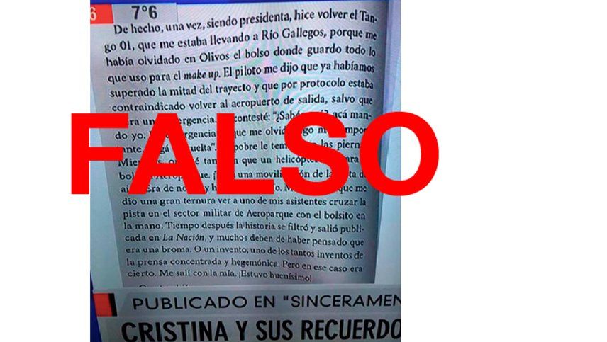 El texto leído por Feinmann sobre CFK y el Tango 01 no fue escrito por la ex presidenta