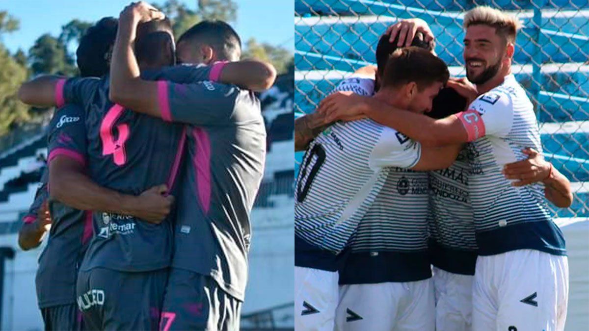 Abrazo de gol. El Lobo y la Lepra mandan en sus respectivos grupos.