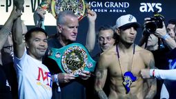 Manny Pacquiao buscará su noveno título Mundial de boxeo profesional destronando a Mario Barrios, el titular welter del Consejo Mundial de Boxeo.